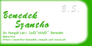 benedek szantho business card